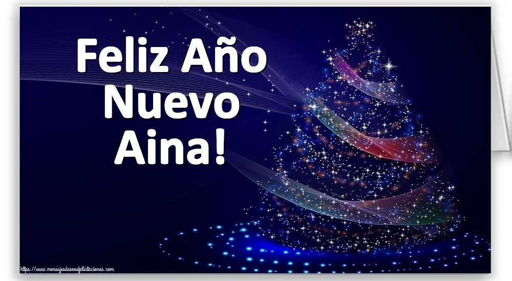 Felicitaciones de Año Nuevo - Feliz Año Nuevo Aina!