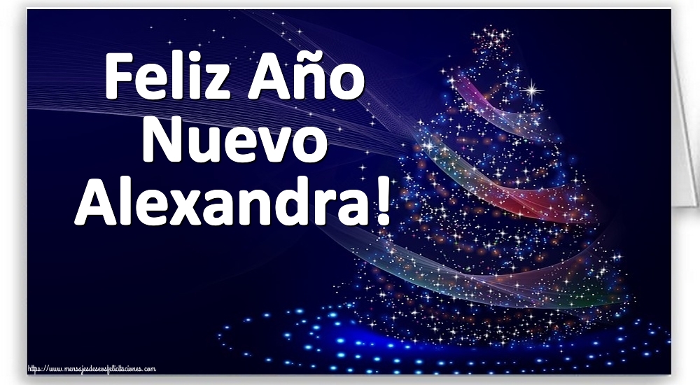 Felicitaciones de Año Nuevo - Árbol De Navidad | Feliz Año Nuevo Alexandra!