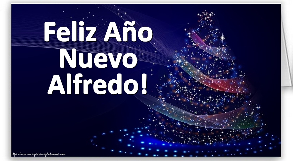  Felicitaciones de Año Nuevo - Árbol De Navidad | Feliz Año Nuevo Alfredo!