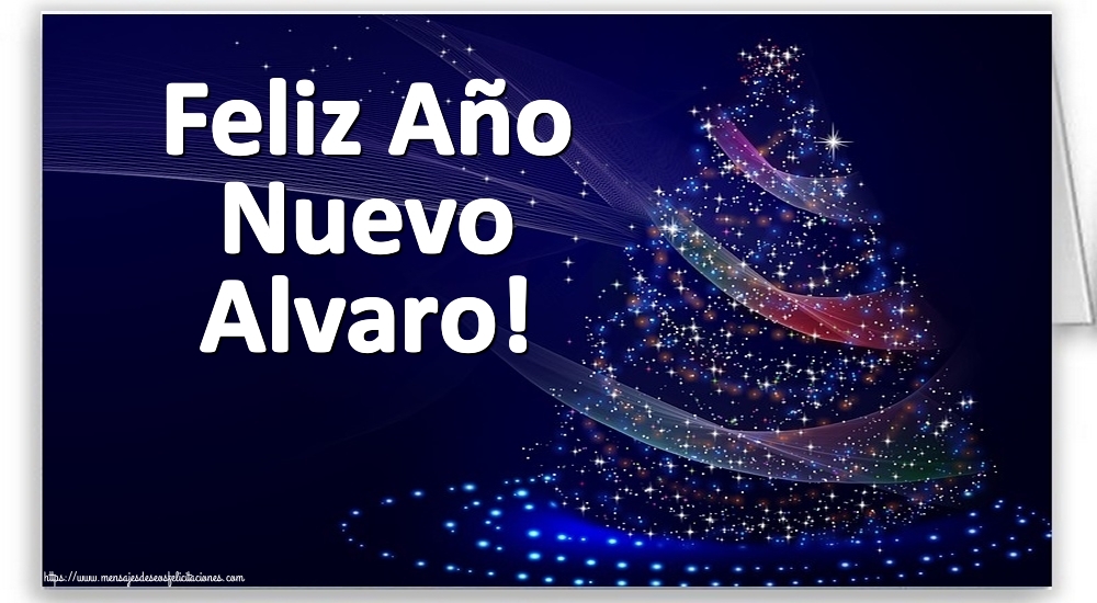 Felicitaciones de Año Nuevo - Árbol De Navidad | Feliz Año Nuevo Alvaro!