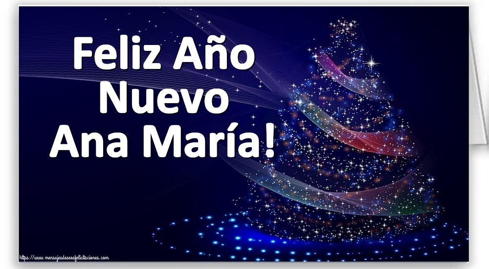 Felicitaciones de Año Nuevo - Árbol De Navidad | Feliz Año Nuevo Ana María!
