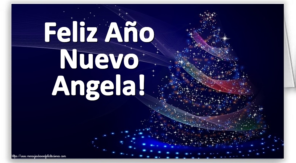 Felicitaciones de Año Nuevo - Árbol De Navidad | Feliz Año Nuevo Angela!