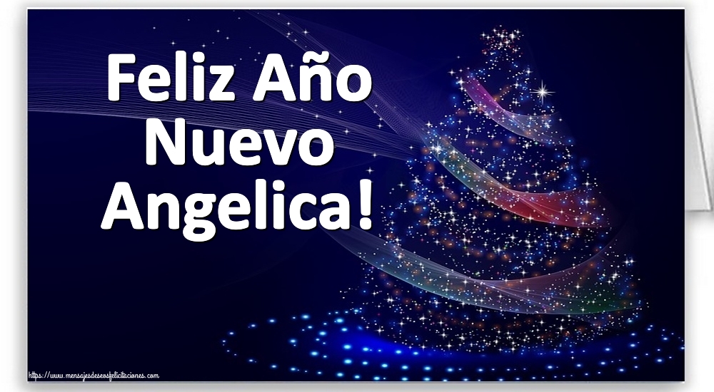Felicitaciones de Año Nuevo - Árbol De Navidad | Feliz Año Nuevo Angelica!