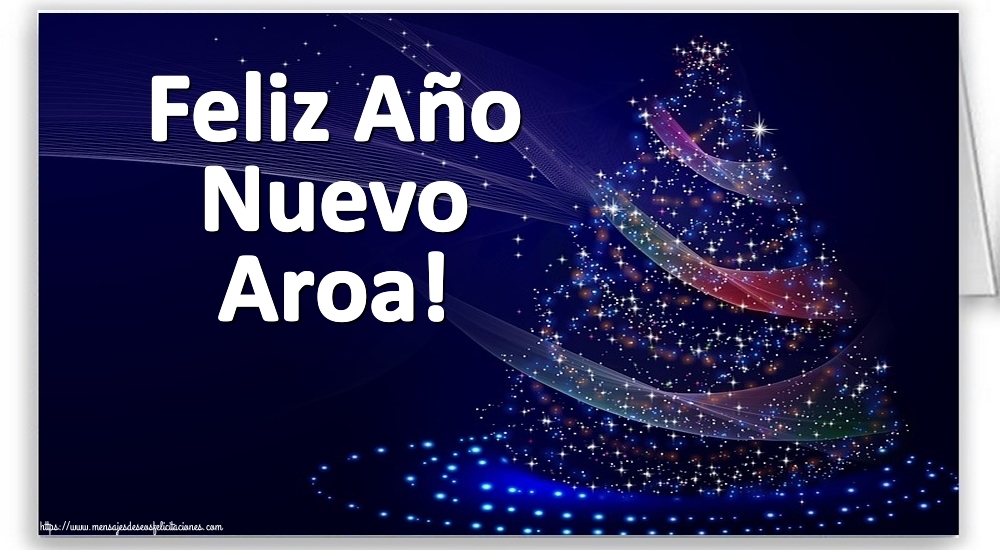 Felicitaciones de Año Nuevo - Árbol De Navidad | Feliz Año Nuevo Aroa!