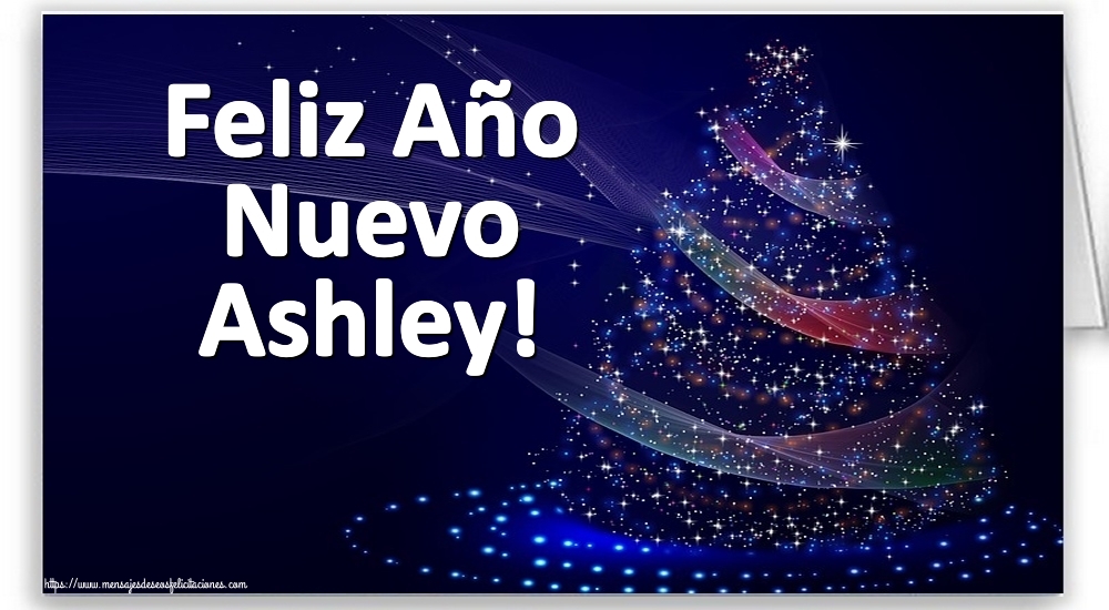 Felicitaciones de Año Nuevo - Árbol De Navidad | Feliz Año Nuevo Ashley!