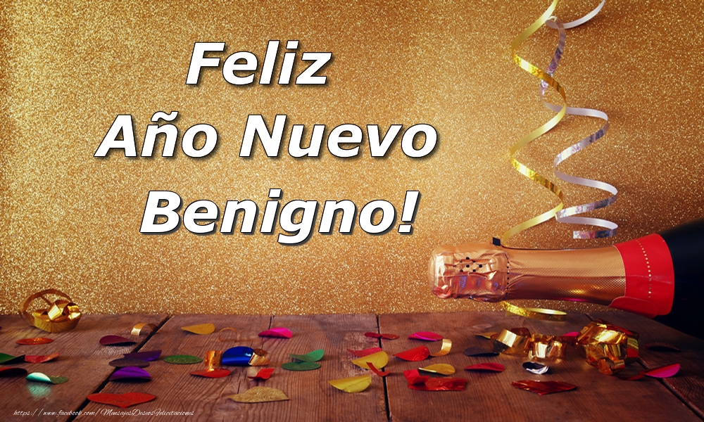 Felicitaciones de Año Nuevo - Champán | Feliz  Año Nuevo Benigno!