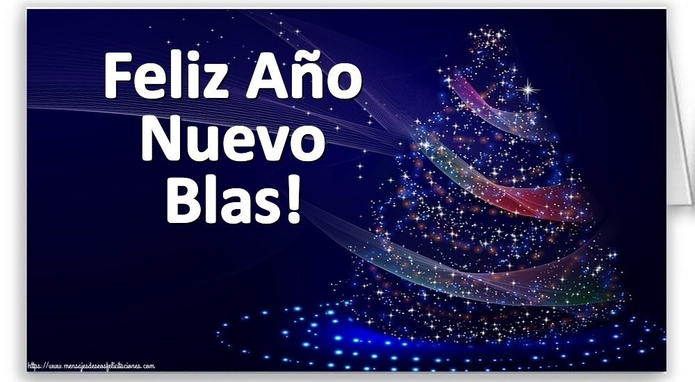 Felicitaciones de Año Nuevo - Árbol De Navidad | Feliz Año Nuevo Blas!