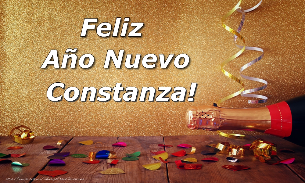 Felicitaciones de Año Nuevo - Champán | Feliz  Año Nuevo Constanza!