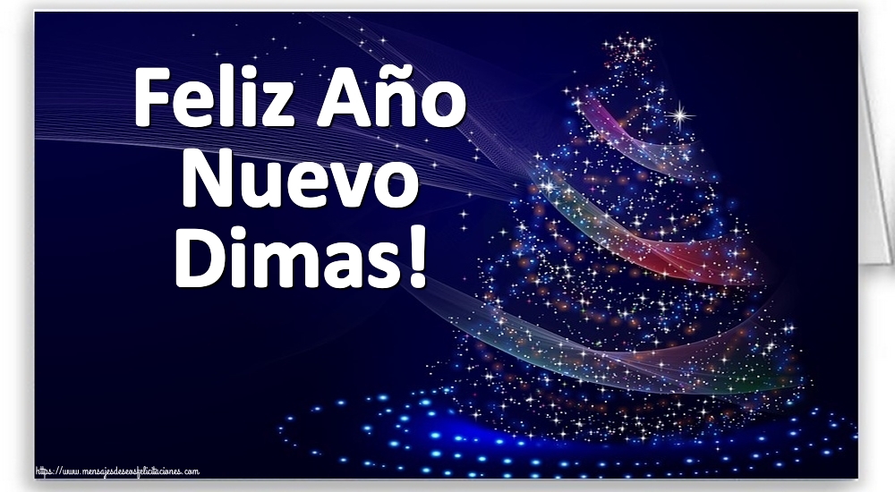 Felicitaciones de Año Nuevo - Árbol De Navidad | Feliz Año Nuevo Dimas!