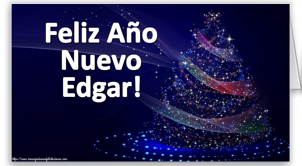 Felicitaciones de Año Nuevo - Árbol De Navidad | Feliz Año Nuevo Edgar!