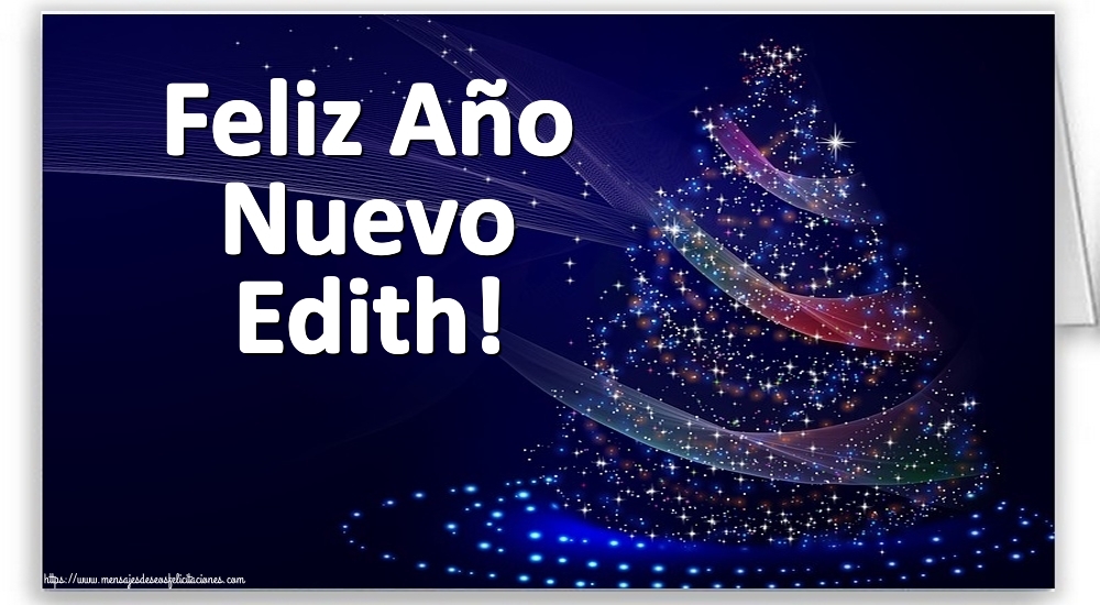 Felicitaciones de Año Nuevo - Árbol De Navidad | Feliz Año Nuevo Edith!