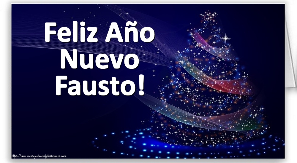 Felicitaciones de Año Nuevo - Árbol De Navidad | Feliz Año Nuevo Fausto!