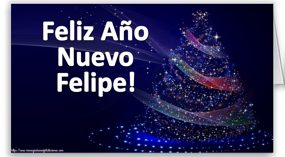 Felicitaciones de Año Nuevo - Árbol De Navidad | Feliz Año Nuevo Felipe!