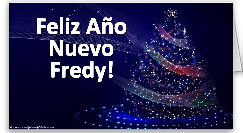 Felicitaciones de Año Nuevo - Árbol De Navidad | Feliz Año Nuevo Fredy!