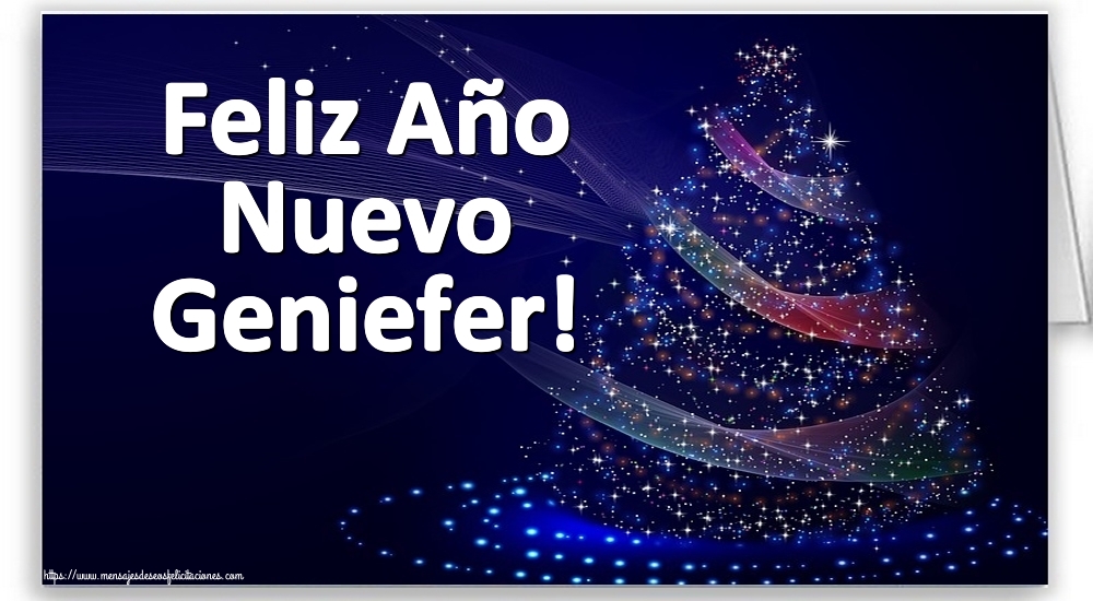 Felicitaciones de Año Nuevo - Árbol De Navidad | Feliz Año Nuevo Geniefer!