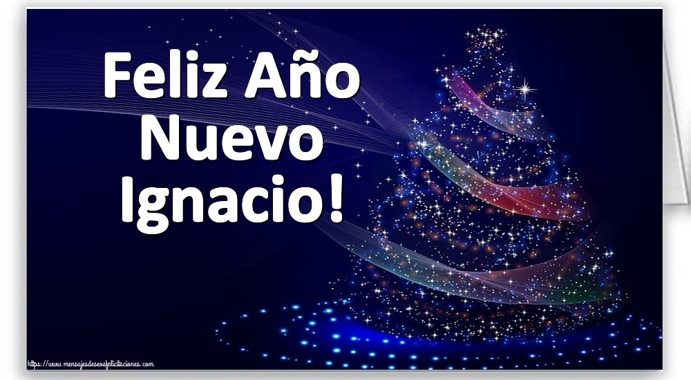 Felicitaciones de Año Nuevo - Árbol De Navidad | Feliz Año Nuevo Ignacio!