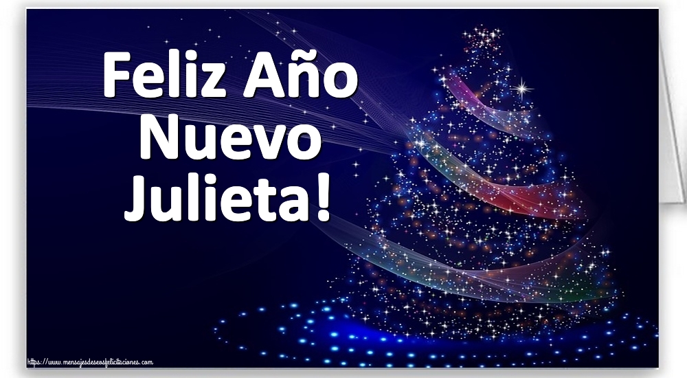 Felicitaciones de Año Nuevo - Árbol De Navidad | Feliz Año Nuevo Julieta!