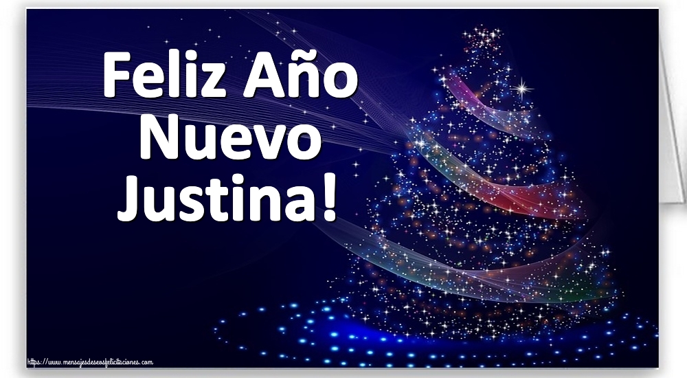 Felicitaciones de Año Nuevo - Feliz Año Nuevo Justina!