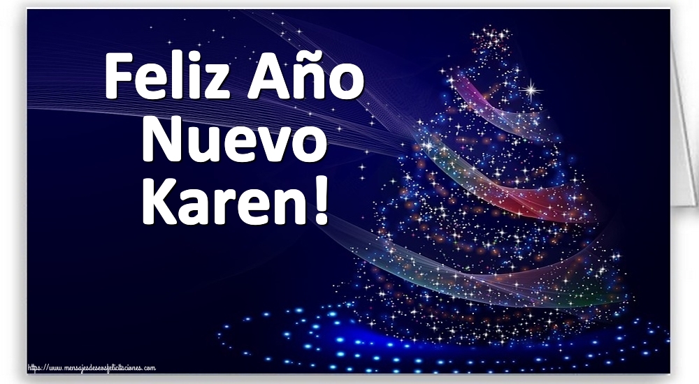 Felicitaciones de Año Nuevo - Árbol De Navidad | Feliz Año Nuevo Karen!