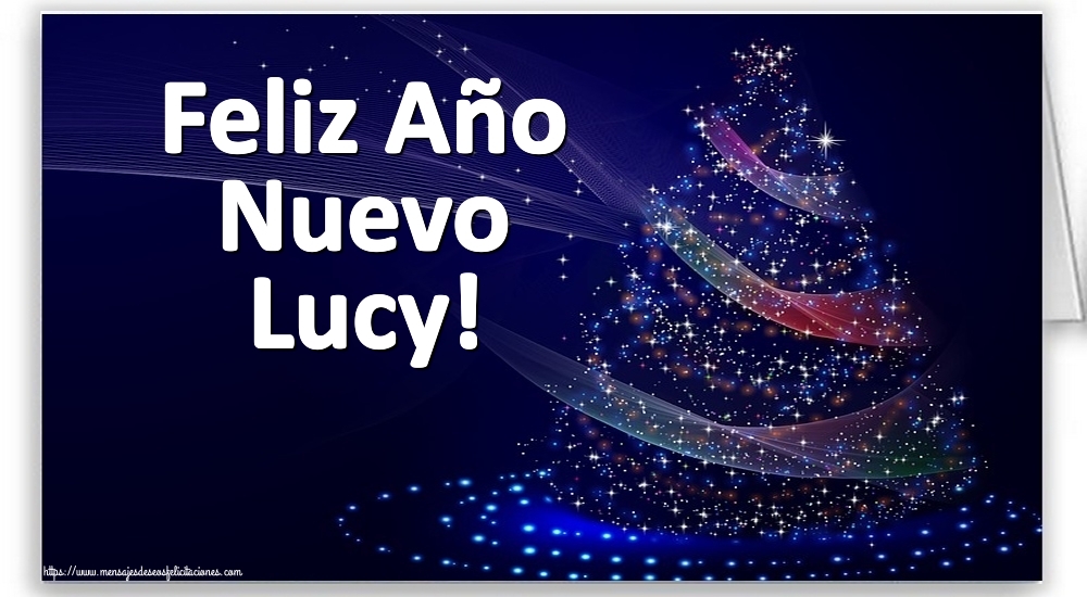 Felicitaciones de Año Nuevo - Árbol De Navidad | Feliz Año Nuevo Lucy!