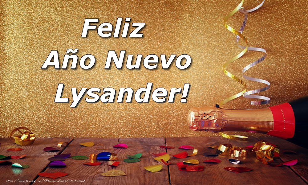 Felicitaciones de Año Nuevo - Champán | Feliz  Año Nuevo Lysander!
