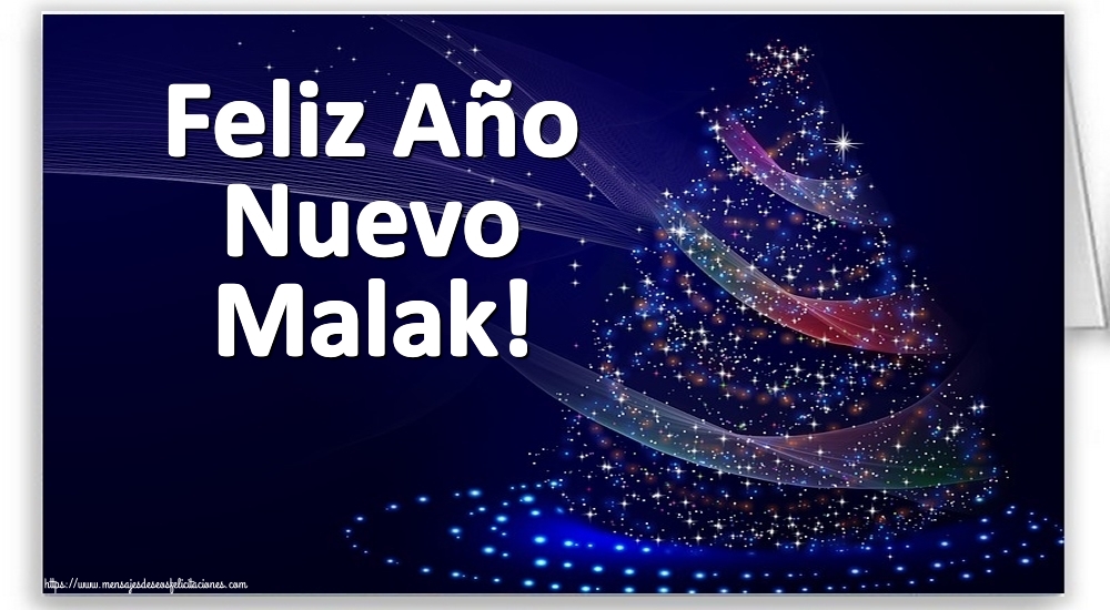 Felicitaciones de Año Nuevo - Árbol De Navidad | Feliz Año Nuevo Malak!