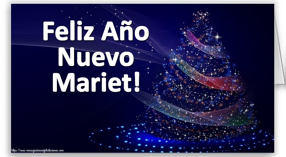 Felicitaciones de Año Nuevo - Feliz Año Nuevo Mariet!