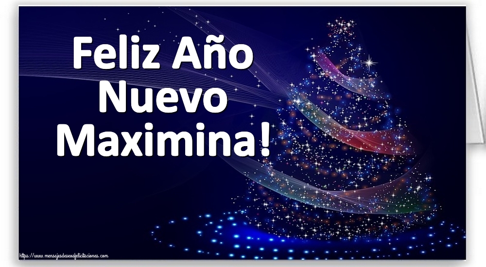Felicitaciones de Año Nuevo - Árbol De Navidad | Feliz Año Nuevo Maximina!