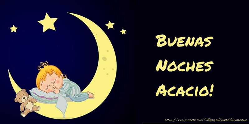 Felicitaciones de buenas noches - Animación & Luna | Buenas Noches Acacio!