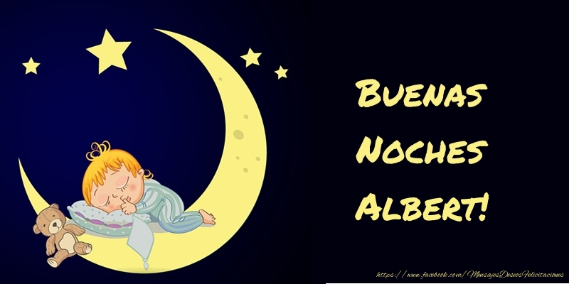 Felicitaciones de buenas noches - Animación & Luna | Buenas Noches Albert!