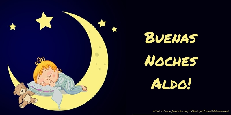 Felicitaciones de buenas noches - Animación & Luna | Buenas Noches Aldo!