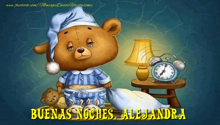 Felicitaciones de buenas noches - Buenas Noches, Alejandra