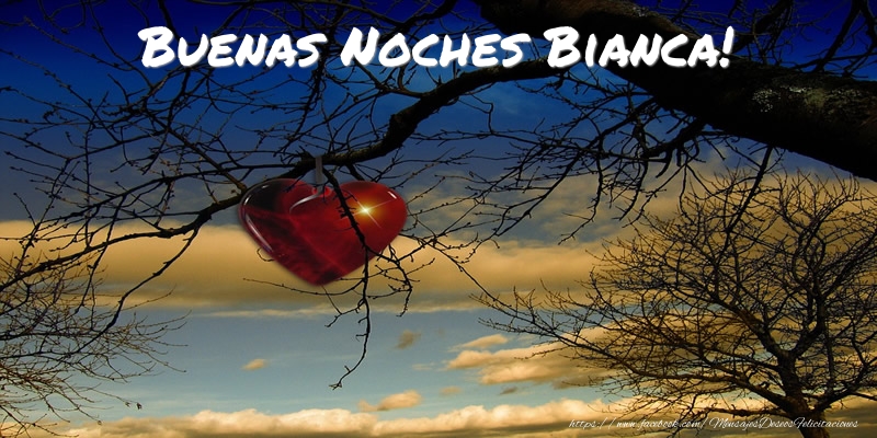Felicitaciones de buenas noches - Buenas Noches Bianca!