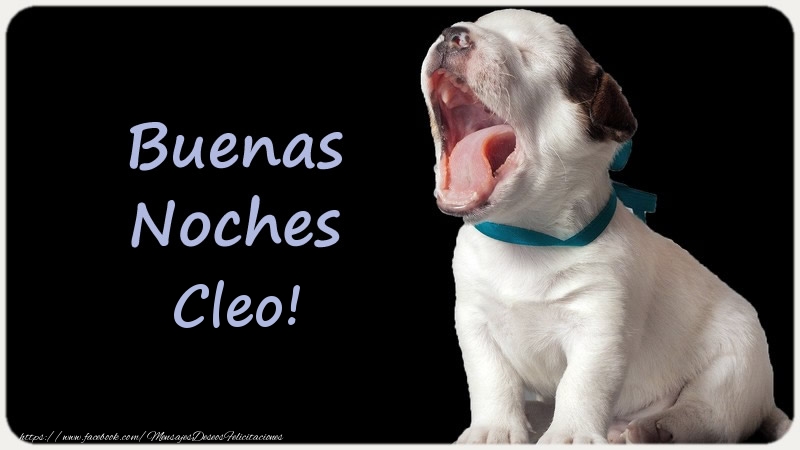 Felicitaciones de buenas noches - Buenas Noches Cleo!