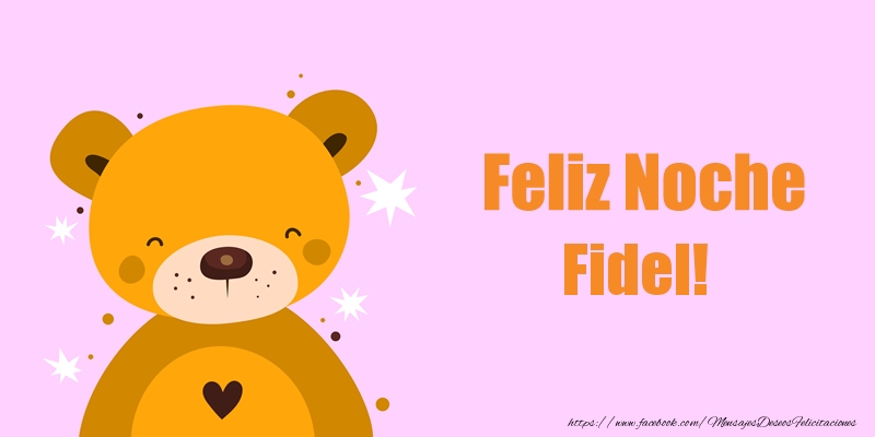 Felicitaciones de buenas noches - Osos | Feliz Noche Fidel!