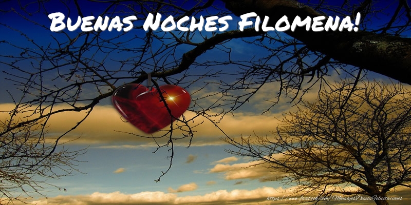 Felicitaciones de buenas noches - Buenas Noches Filomena!