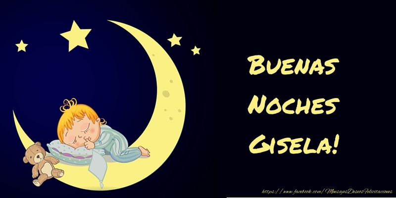 Felicitaciones de buenas noches - Animación & Luna | Buenas Noches Gisela!