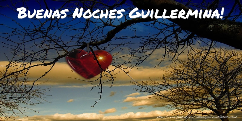 Felicitaciones de buenas noches - Buenas Noches Guillermina!
