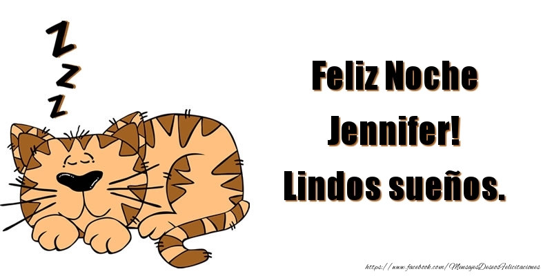 Felicitaciones de buenas noches - Animación | Feliz Noche Jennifer! Lindos sueños.