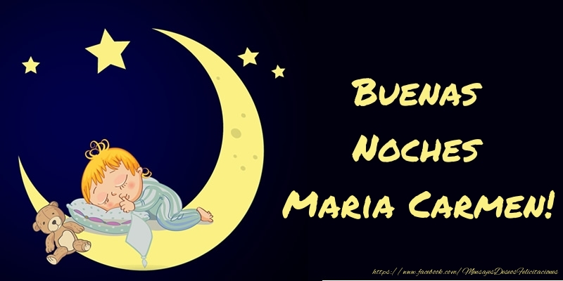 Felicitaciones de buenas noches - Animación & Luna | Buenas Noches Maria Carmen!