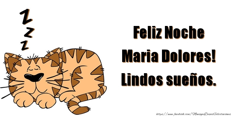 Felicitaciones de buenas noches - Animación | Feliz Noche Maria Dolores! Lindos sueños.