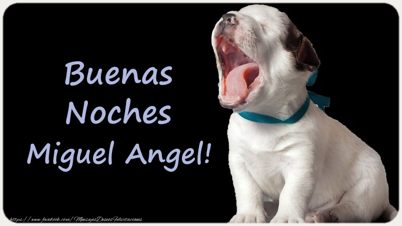 Felicitaciones de buenas noches - Animación | Buenas Noches Miguel Angel!