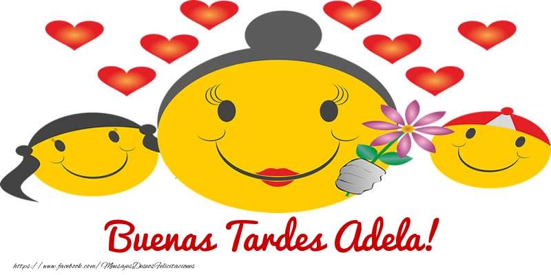 Felicitaciones de buenas tardes - Corazón & Emoticones | Buenas Tardes Adela!
