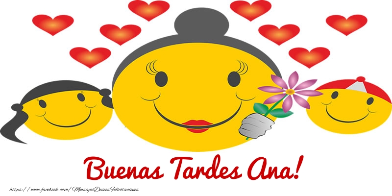 Felicitaciones de buenas tardes - Corazón & Emoticones | Buenas Tardes Ana!