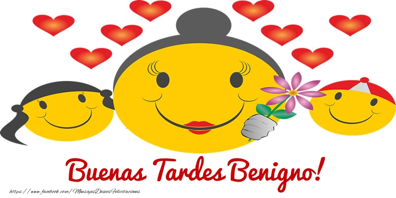 Felicitaciones de buenas tardes - Corazón & Emoticones | Buenas Tardes Benigno!
