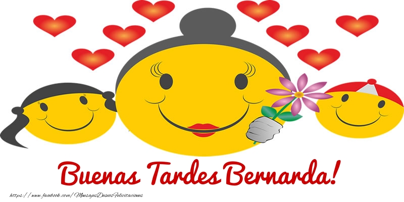 Felicitaciones de buenas tardes - Corazón & Emoticones | Buenas Tardes Bernarda!