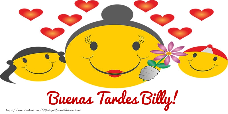 Felicitaciones de buenas tardes - Corazón & Emoticones | Buenas Tardes Billy!