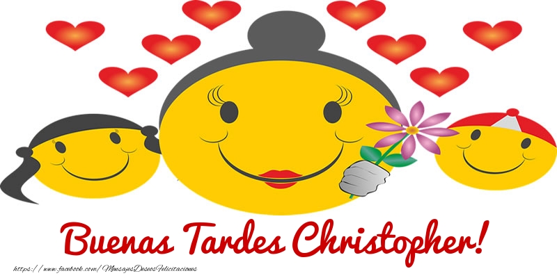 Felicitaciones de buenas tardes - Corazón & Emoticones | Buenas Tardes Christopher!