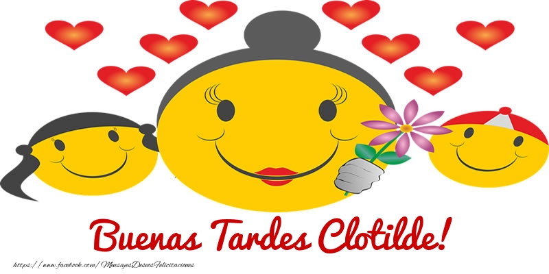Felicitaciones de buenas tardes - Corazón & Emoticones | Buenas Tardes Clotilde!