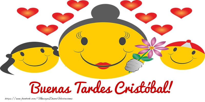 Felicitaciones de buenas tardes - Corazón & Emoticones | Buenas Tardes Cristóbal!